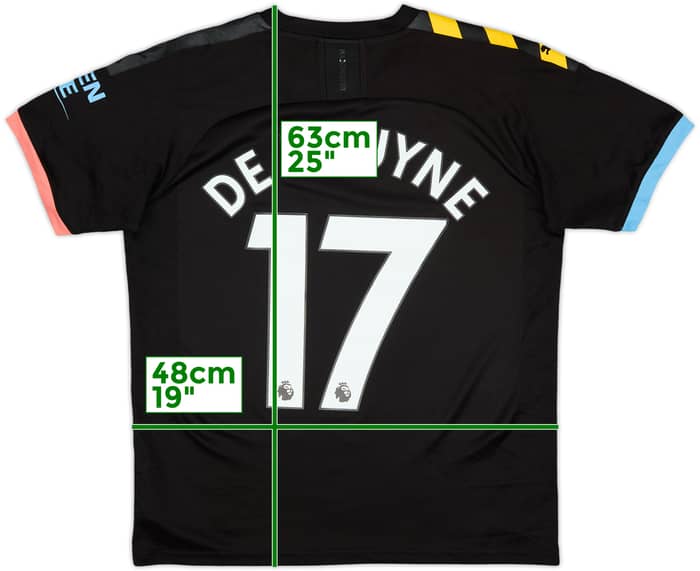 2019-20 Manchester City Away Shirt De Bruyne #17 - 8/10 - (XL.Boys)