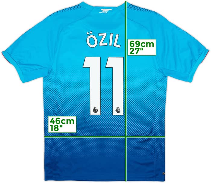 2017-18 Arsenal Away Shirt Ozil #11 - 10/10 - (S)