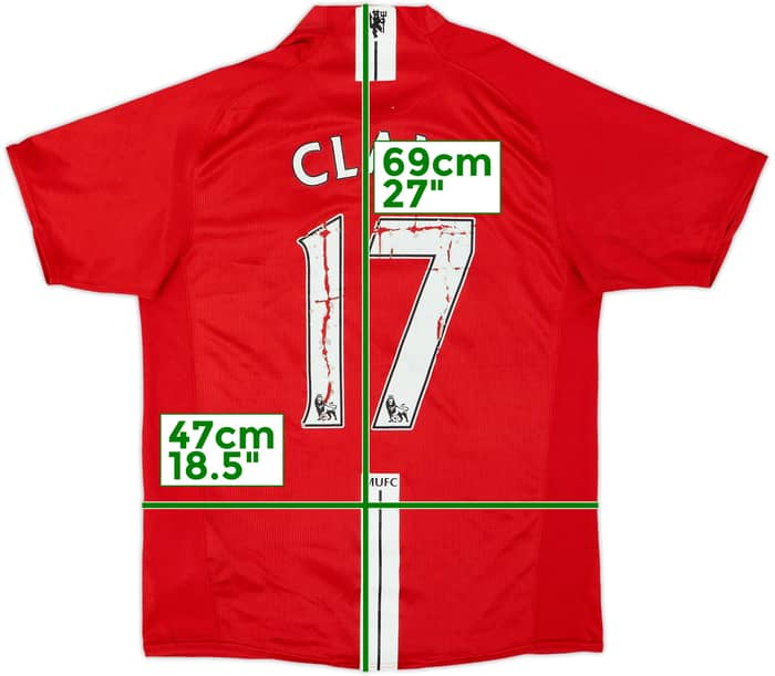 2007-09 Manchester United Home Shirt Clam #17 - 5/10 - (S)