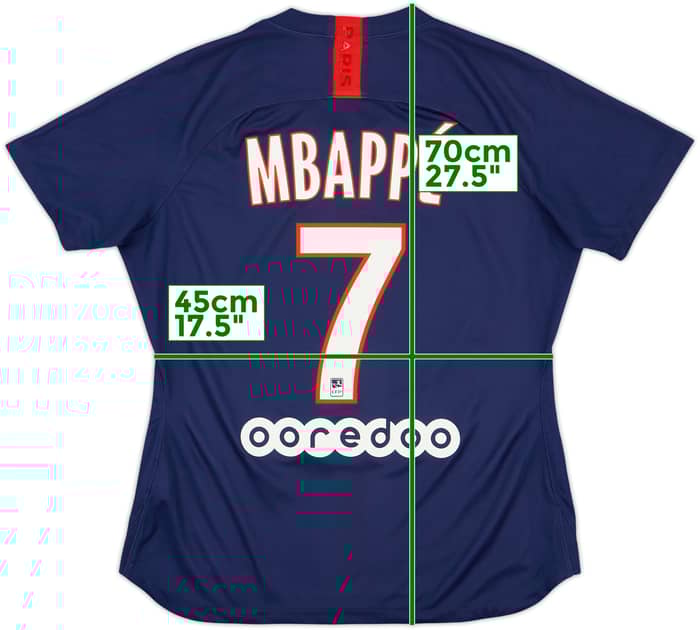2019-20 Paris Saint-Germain Home Shirt Mbappe #7 - 7/10 - (Women's L)