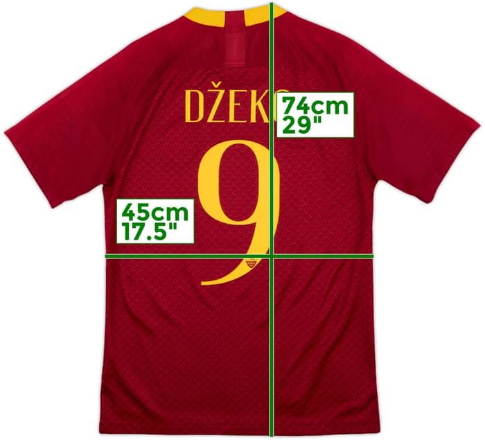 2018-19 Roma Home Shirt Dzeko #9 - 9/10 - (S)