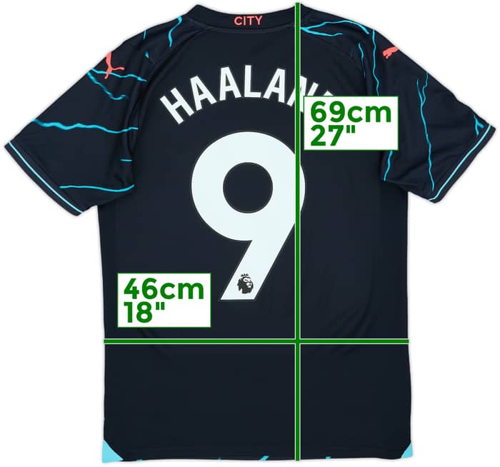2023-24 Manchester City Third Shirt Haaland #9 - 10/10 - (S)