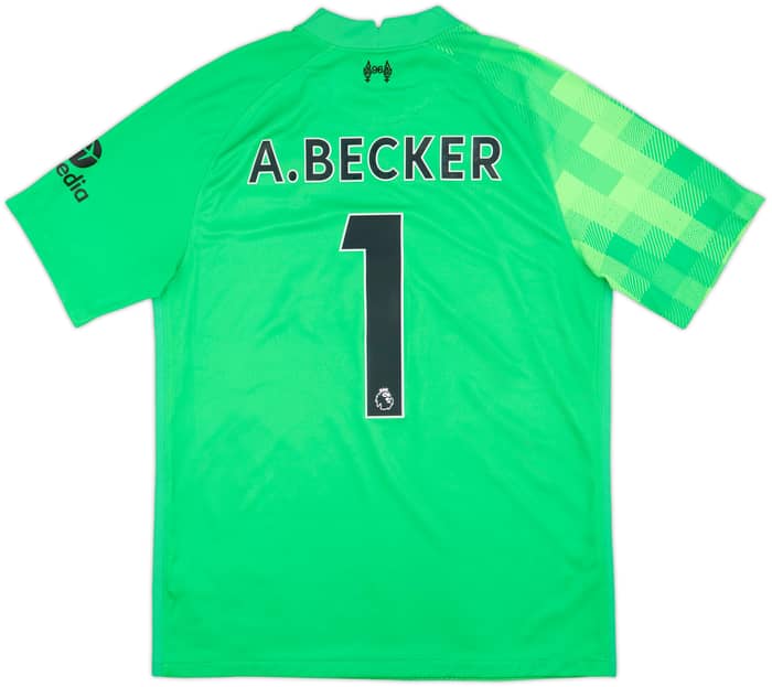 2021-22 Liverpool GK S/S Shirt A.Becker #1 - 8/10 - (M)