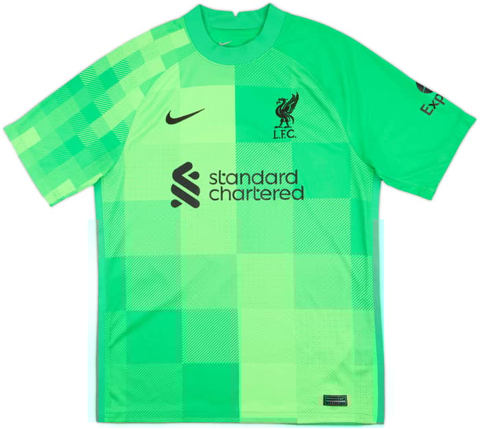 2021-22 Liverpool GK S/S Shirt A.Becker #1 - 8/10 - (M)