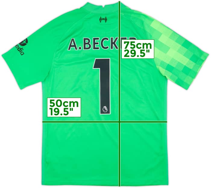 2021-22 Liverpool GK S/S Shirt A.Becker #1 - 8/10 - (M)