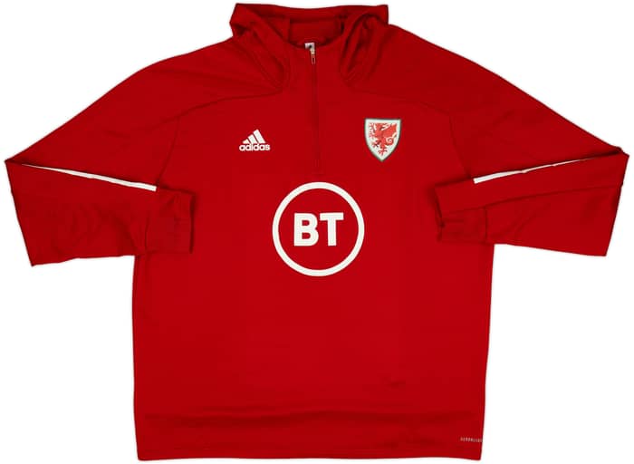 2020-22 Wales adidas 1/4 Zip Hooded Drill Top - 8/10 - (XXL)
