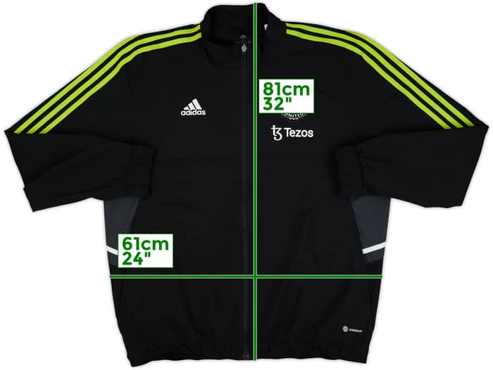 2022-23 Manchester United adidas Track Jacket - 8/10 - (XL)