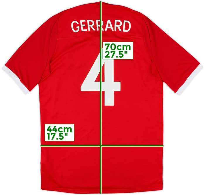 2010-11 England Away Shirt Gerrard #8 - 6/10 - (L)