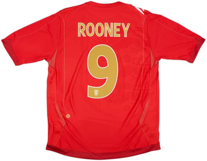 2006-08 England Away Shirt Rooney #9 - 6/10 - (L)