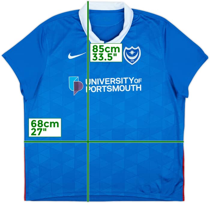 2020-21 Portsmouth Home Shirt - 9/10 - (3XL)