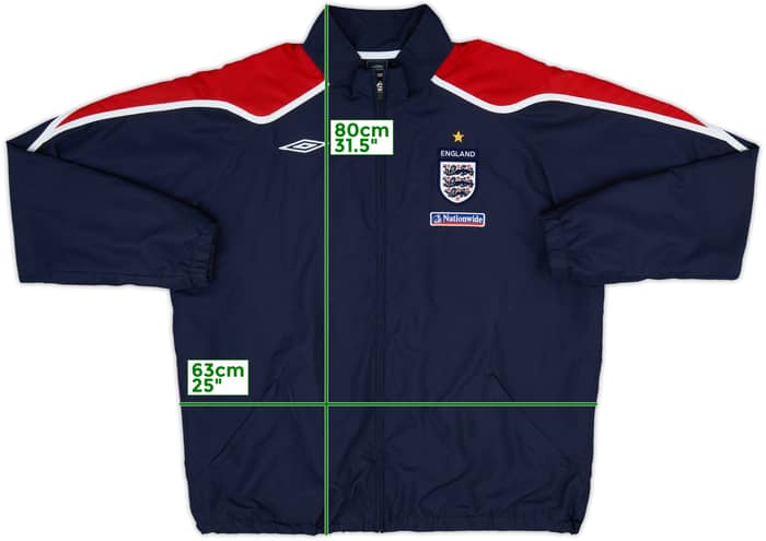 2007-08 England Umbro Track Jacket - 9/10 - (XXL)