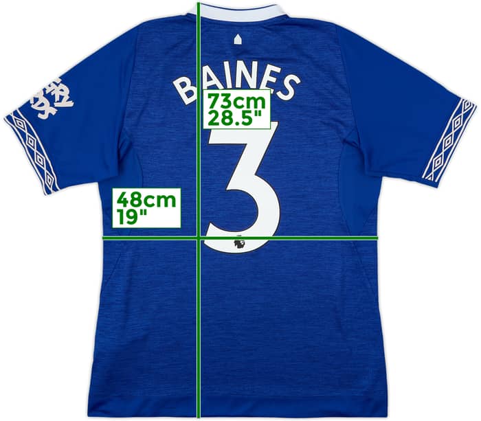 2018-19 Everton Home Shirt Baines #3 - 10/10 - (M)