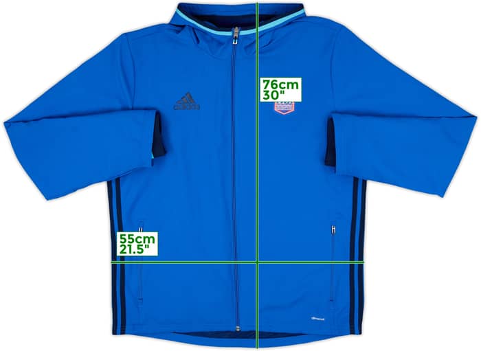 2015-16 Ipswich adidas Hooded Track Jacket - 9/10 - (L)
