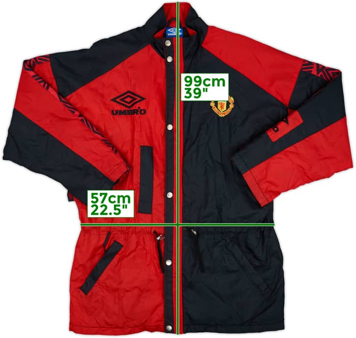 1995-97 Manchester United Umbro Padded Bench Coat - 9/10 - (XL)