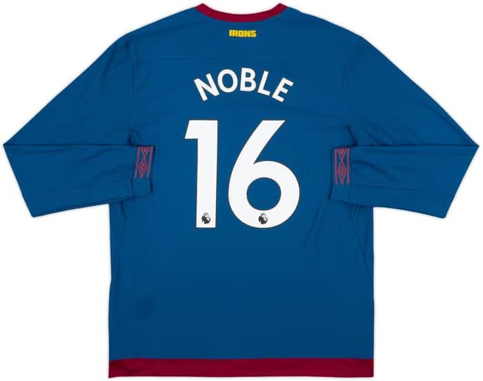 2018-19 West Ham Away L/S Shirt Noble #16 - 10/10 - (XL)