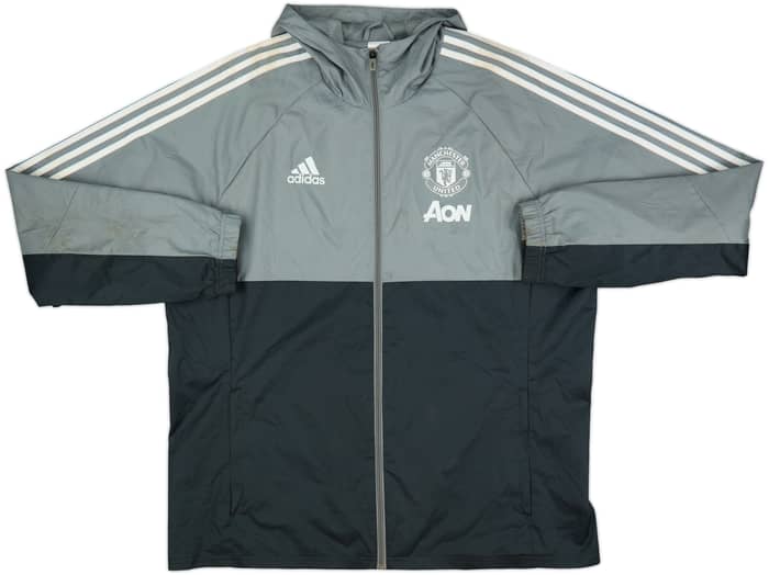 2017-18 Manchester United adidas Hooded Rain Jacket - 6/10 - (XL)