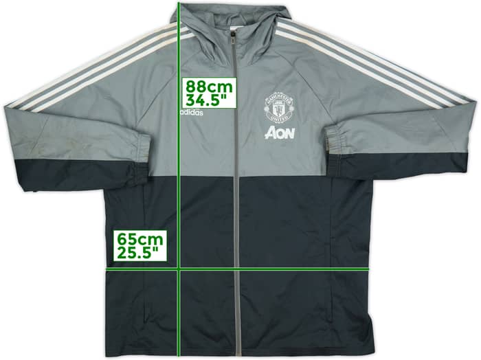2017-18 Manchester United adidas Hooded Rain Jacket - 6/10 - (XL)