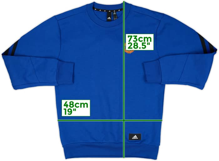 2021-22 Manchester United adidas Sweat Top - 8/10 - (S)