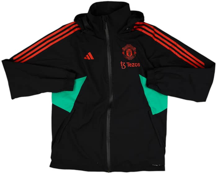 2023-24 Manchester United adidas Hooded Rain Jacket - 8/10 - (M)