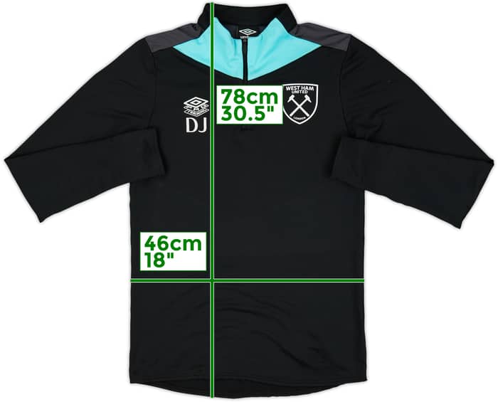 2024-25 West Ham Umbro Staff Issue 1/4 Zip Drill Top DJ - 6/10 - (M)