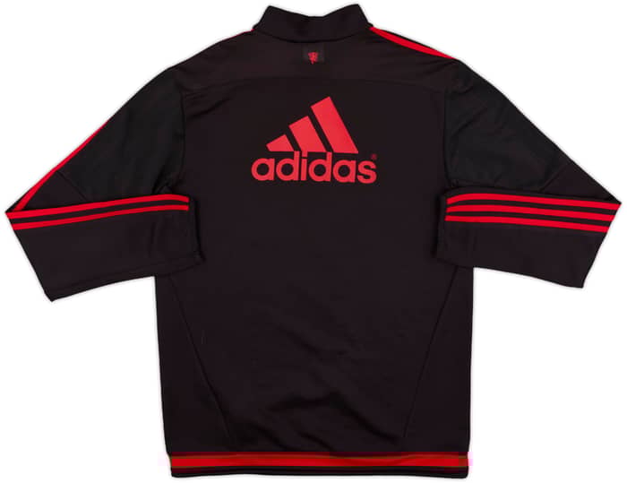 2015-16 Manchester United adidas 1/4 Zip Drill Top - 9/10 - (S)