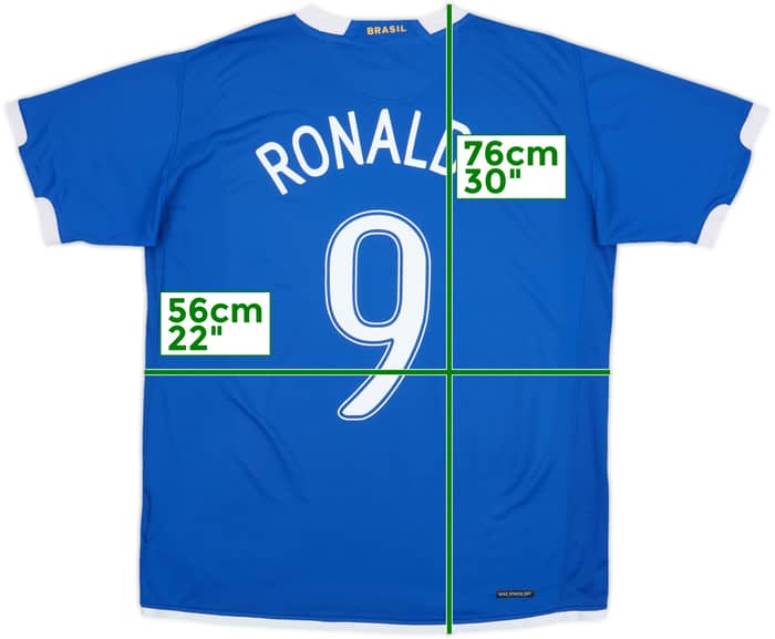 2006-07 Brazil Away Shirt Ronaldo #9 - 5/10 - (L)