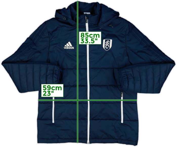2017-18 Fulham Player Issue adidas Padded Bench Coat - 8/10 - (L)