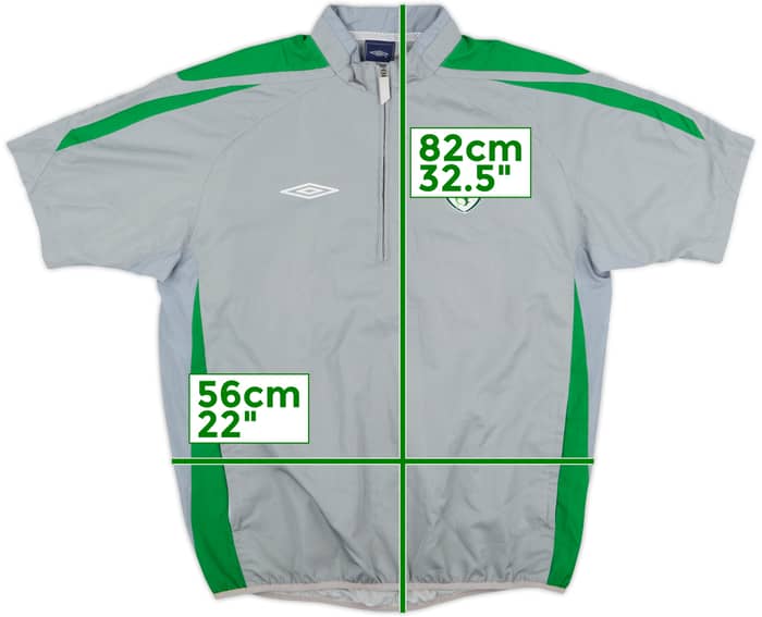2006-08 Ireland Umbro 1/4 Zip Training S/S Top - 9/10 - (L)