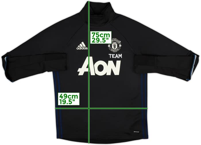 2016-17 Manchester United Staff Issue adidas Drill Top - 7/10 - (M)