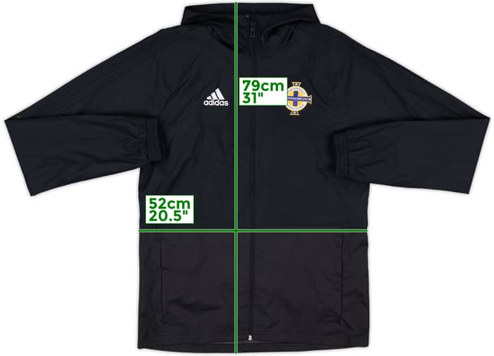 2018-19 Northern Ireland adidas Hooded Track Jacket - 8/10 - (S)