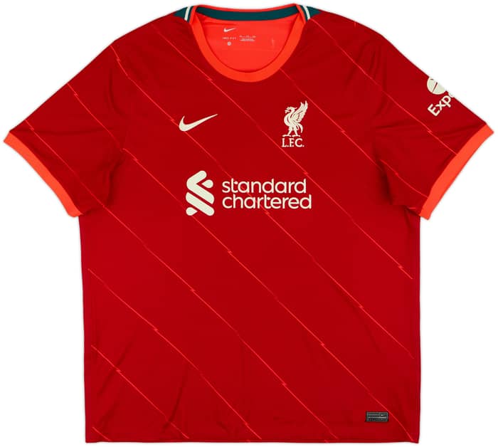 2021-22 Liverpool Home Shirt Virgil #4 - 6/10 - (XXL)