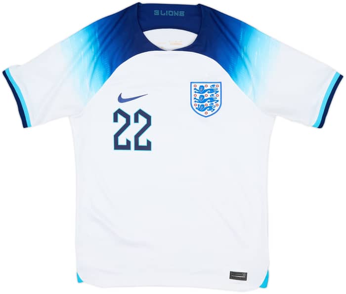 2022-23 England Home Shirt Bellingham #22 - 9/10 - (S)