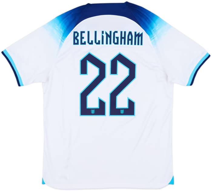 2022-23 England Home Shirt Bellingham #22 - 7/10 - (L)