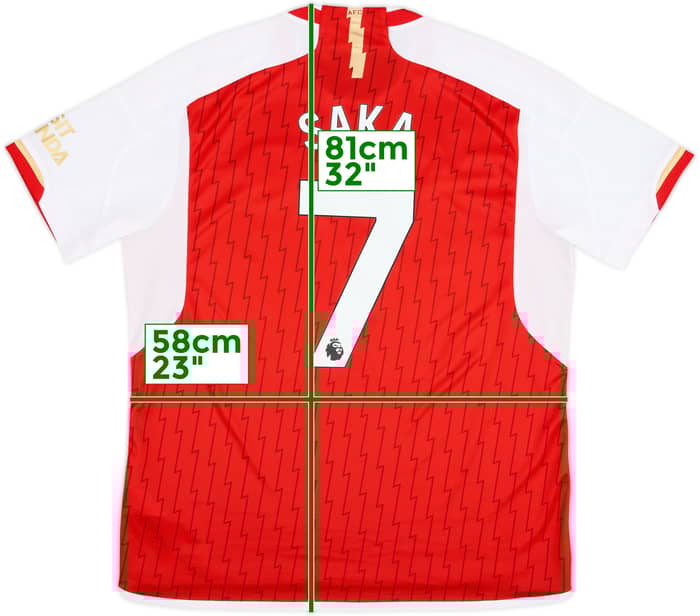 2023-24 Arsenal Home Shirt Saka #7 - 9/10 - (XL)