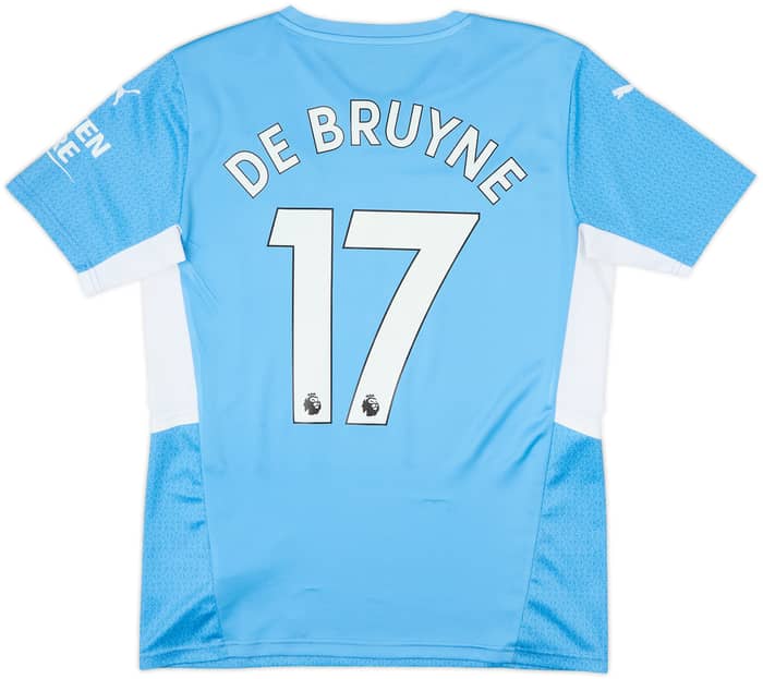 2021-22 Manchester City Home Shirt De Bruyne #17 - 8/10 - (M)