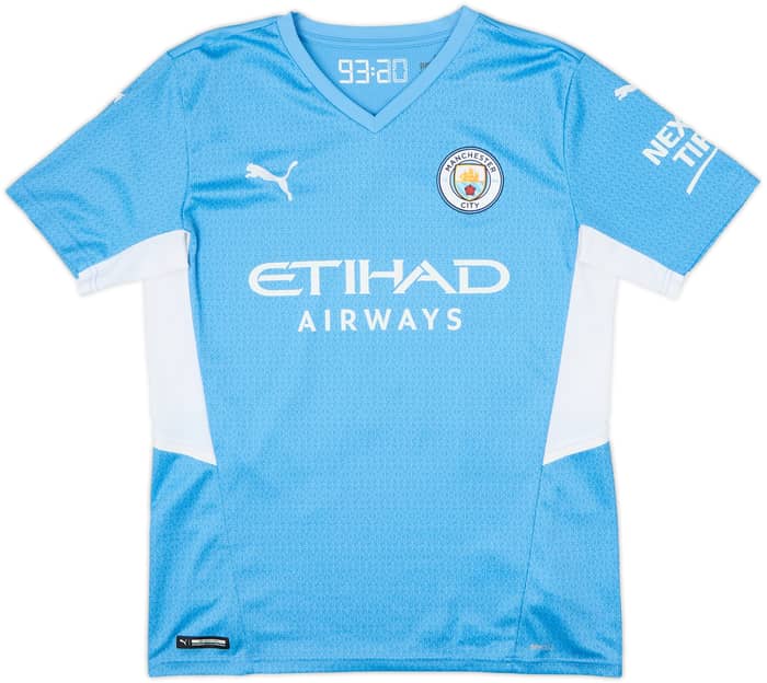 2021-22 Manchester City Home Shirt De Bruyne #17 - 8/10 - (M)