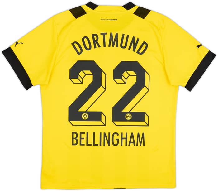 2022-23 Borussia Dortmund Home Shirt Bellingham #22 - 9/10 - (L)