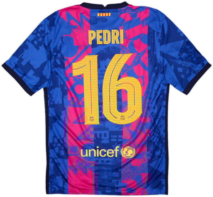 2021-22 Barcelona Third Shirt Pedri #16 - 9/10 - (S)
