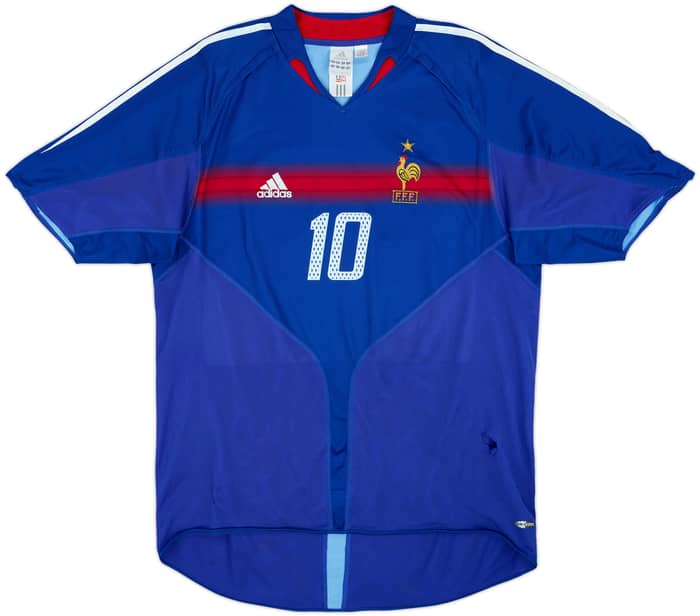 2004-06 France Home Shirt Zidane #10 - 5/10 - (XL)