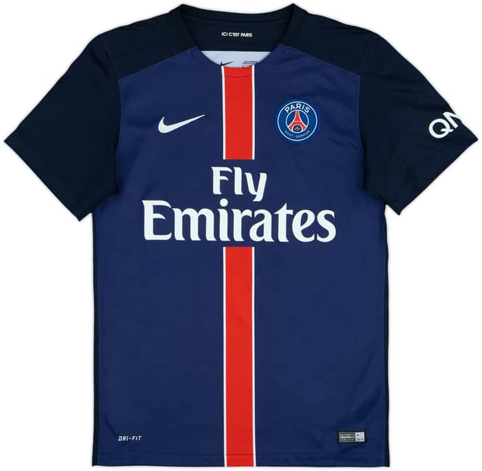 2015-16 Paris Saint-Germain Home Shirt Cavani #9 - 8/10 - (S)