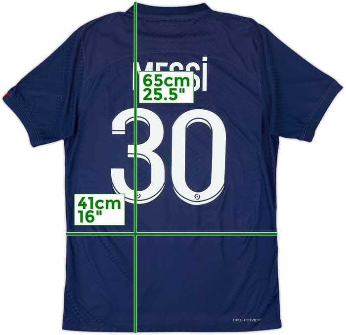 2022-23 Paris Saint-Germain Authentic Home Shirt Messi #30 - 8/10 - (S)