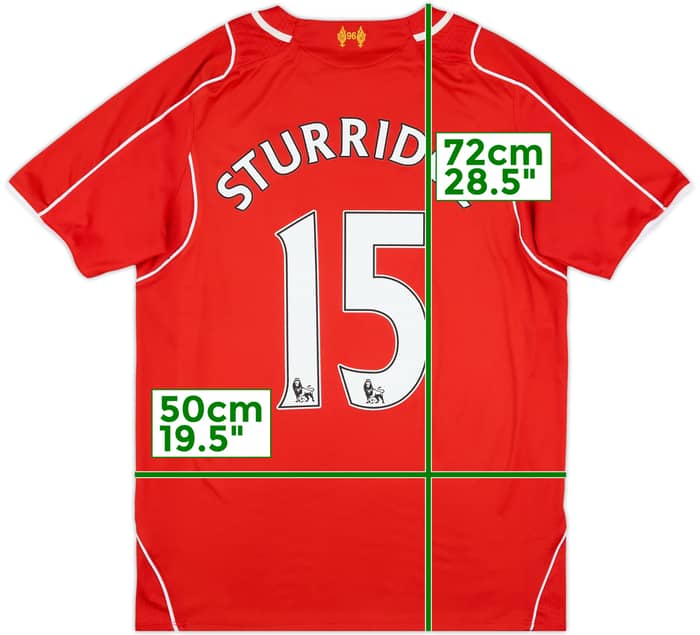 2014-15 Liverpool Home Shirt Sturridge #15 - 6/10 - (M)