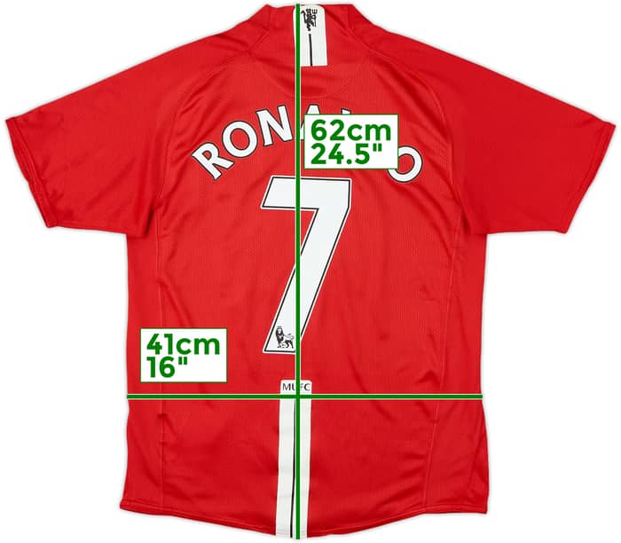 2007-09 Manchester United Home Shirt Ronaldo #7 - 6/10 - (S)