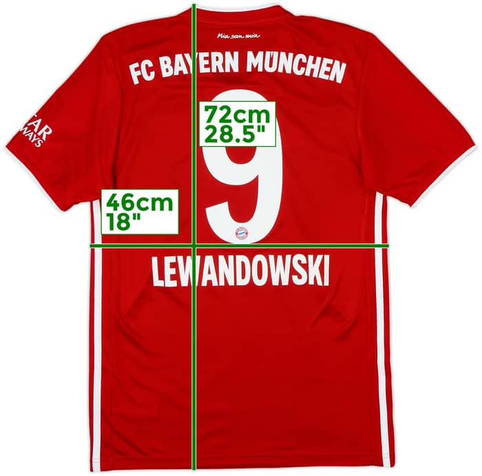 2020-21 Bayern Munich Home Shirt Lewandowski #9 - 10/10 - (S)