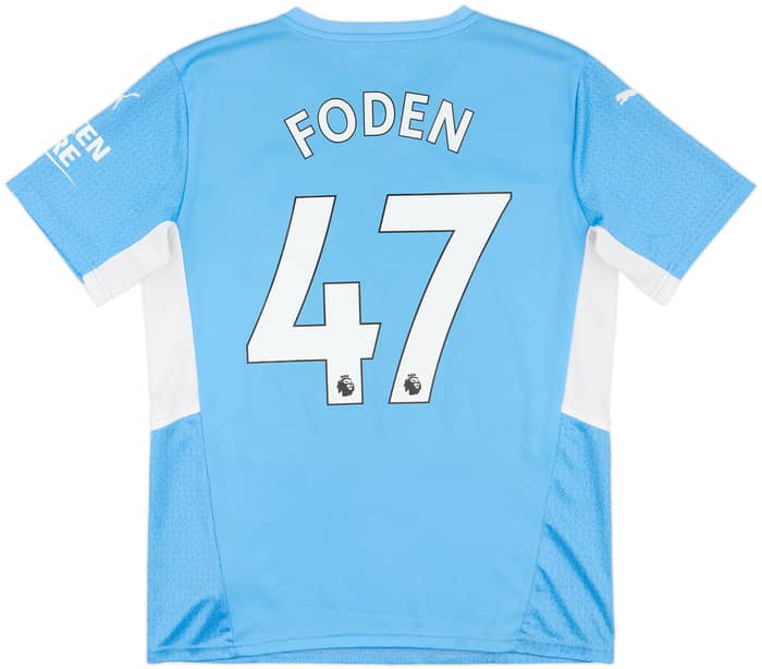 2021-22 Manchester City Home Shirt Foden #47 - 6/10 - (M)