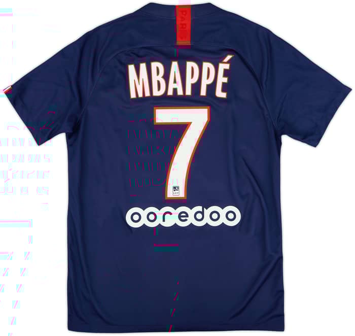 2019-20 Paris Saint-Germain Home Shirt Mbappe #7 - 8/10 - (M)