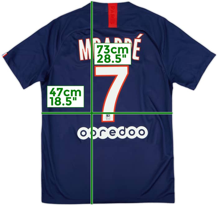 2019-20 Paris Saint-Germain Home Shirt Mbappe #7 - 8/10 - (M)