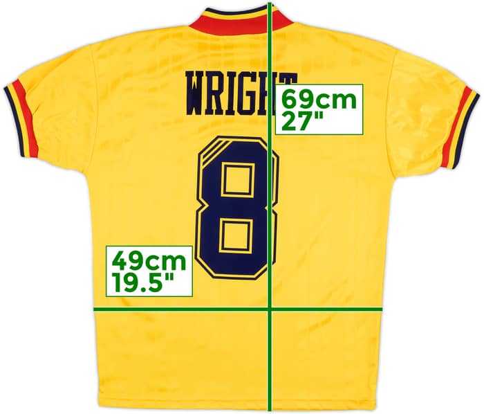 1993-94 Arsenal Away Shirt Wright #8 - 8/10 - (S)