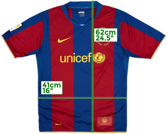 2007-08 Barcelona Home Shirt - 9/10 - (L.Boys)