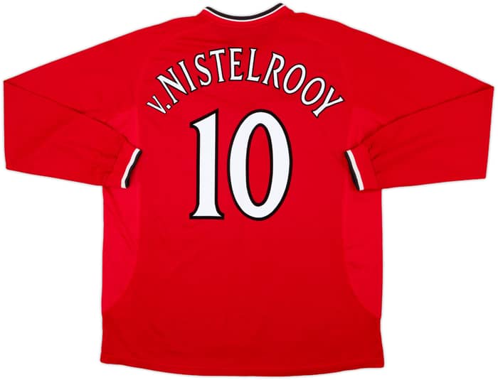 2000-02 Manchester United Home L/S Shirt V.Nistelrooy #10 - 8/10 - (XXL)